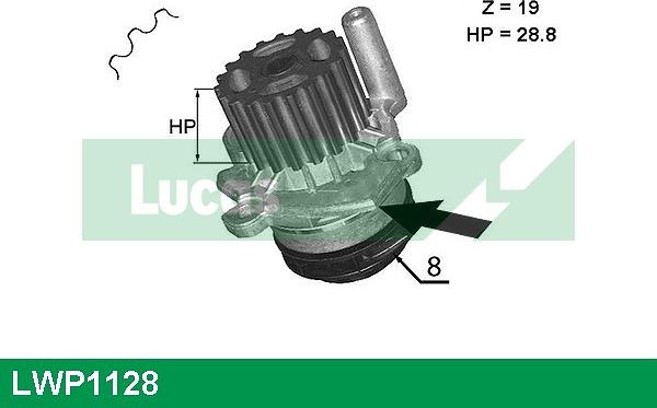 LUCAS LWP1128 - Водяной насос avtokuzovplus.com.ua