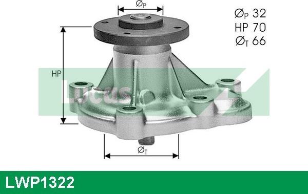 LUCAS LWP1322 - Водяний насос autocars.com.ua