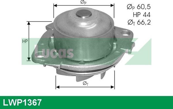 LUCAS LWP1367 - Водяний насос autocars.com.ua