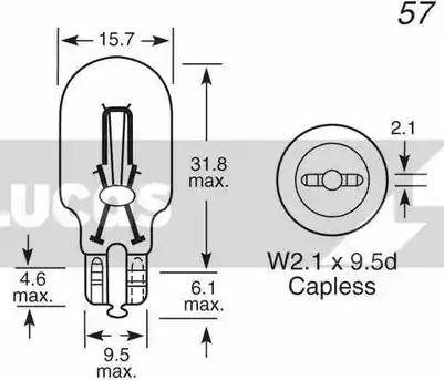 Lucas Electrical LLB921A - Лампа, лампа чтения avtokuzovplus.com.ua