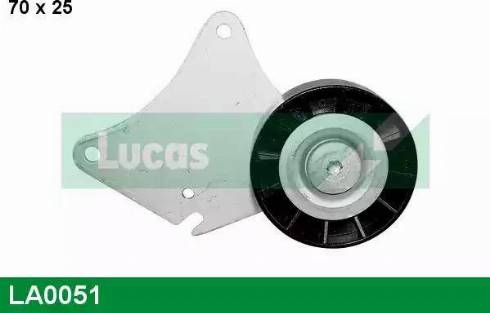Lucas Engine Drive LA0051 - Паразитний / провідний ролик, поліклиновий ремінь autocars.com.ua