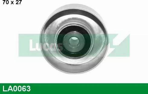 Lucas Engine Drive LA0063 - Паразитний / провідний ролик, поліклиновий ремінь autocars.com.ua