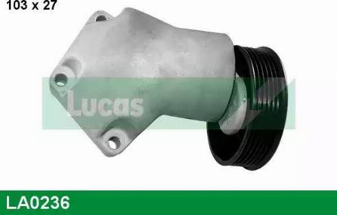 Lucas Engine Drive LA0236 - Натягувач ременя, клинові зуб. autocars.com.ua