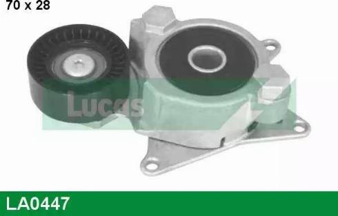 Lucas Engine Drive LA0447 - Натягувач ременя, клинові зуб. autocars.com.ua