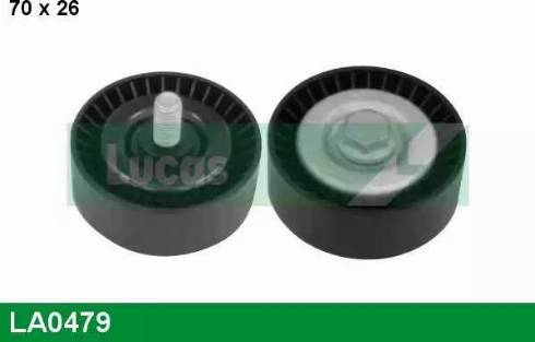 Lucas Engine Drive LA0479 - Паразитний / провідний ролик, поліклиновий ремінь autocars.com.ua