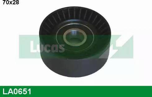 Lucas Engine Drive LA0651 - Паразитний / провідний ролик, поліклиновий ремінь autocars.com.ua