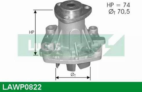 Lucas Engine Drive LAWP0822 - Водяний насос autocars.com.ua