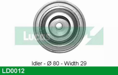 Lucas Engine Drive LD0012 - Натяжна ролик, ремінь ГРМ autocars.com.ua