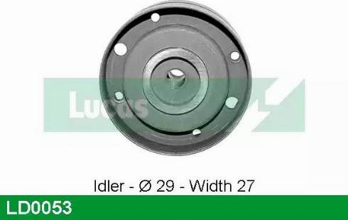 Lucas Engine Drive LD0053 - Натяжна ролик, ремінь ГРМ autocars.com.ua