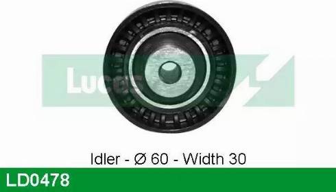 Lucas Engine Drive LD0478 - Натяжна ролик, ремінь ГРМ autocars.com.ua