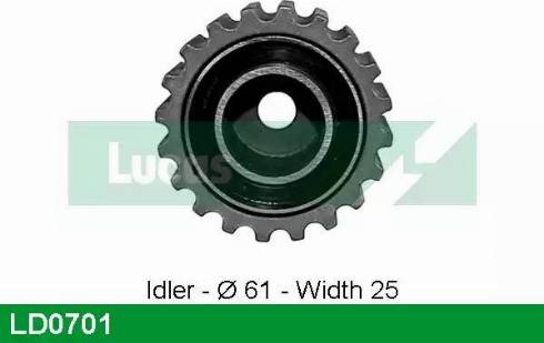 Lucas Engine Drive LD0701 - Натяжна ролик, ремінь ГРМ autocars.com.ua