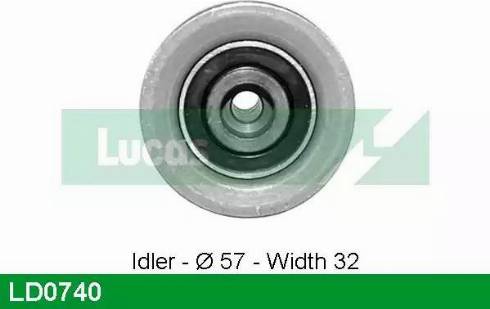 Lucas Engine Drive LD0740 - Натяжна ролик, ремінь ГРМ autocars.com.ua