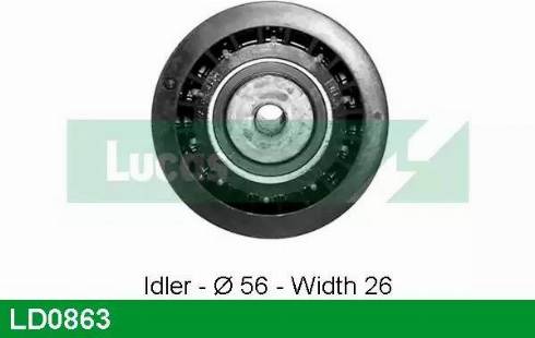 Lucas Engine Drive LD0863 - Натяжна ролик, ремінь ГРМ autocars.com.ua