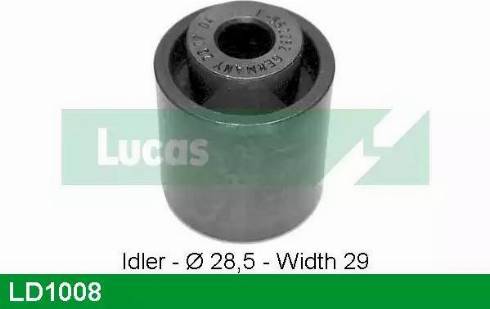 Lucas Engine Drive LD1008 - Натяжна ролик, ремінь ГРМ autocars.com.ua