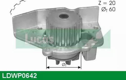 Lucas Engine Drive LDWP0642 - Водяний насос autocars.com.ua