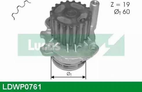 Lucas Engine Drive LDWP0761 - Водяний насос autocars.com.ua