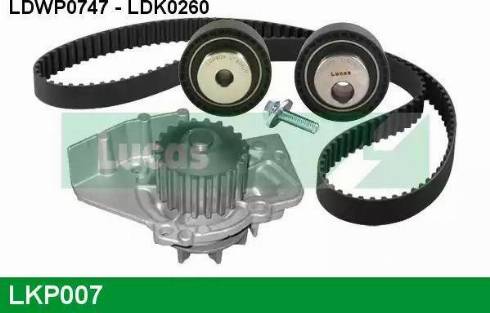 Lucas Engine Drive LKP007 - Водяний насос + комплект зубчатого ременя autocars.com.ua