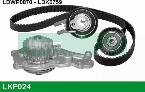 Lucas Engine Drive LKP024 - Водяний насос + комплект зубчатого ременя autocars.com.ua