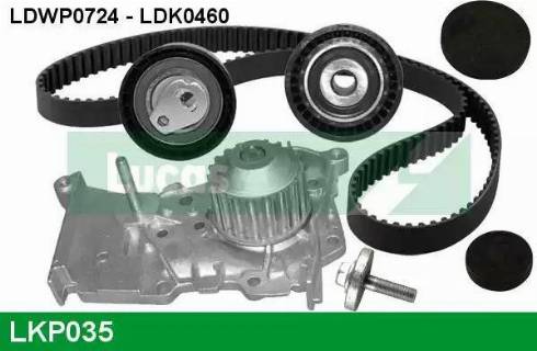 Lucas Engine Drive LKP035 - Водяний насос + комплект зубчатого ременя autocars.com.ua