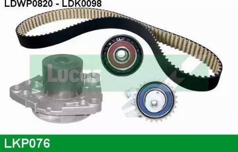 Lucas Engine Drive LKP076 - Водяний насос + комплект зубчатого ременя autocars.com.ua