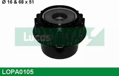 Lucas Engine Drive LOPA0105 - Шкив генератора, муфта autodnr.net