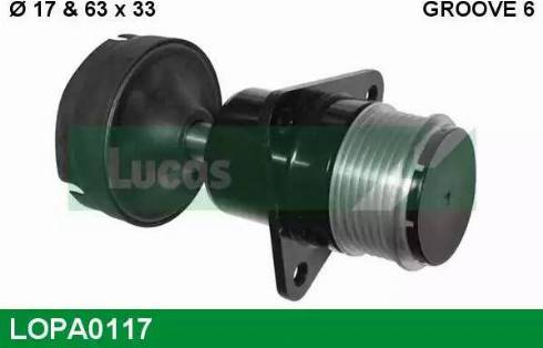 Lucas Engine Drive LOPA0117 - Ремінний шків, генератор autocars.com.ua