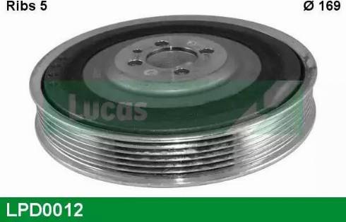Lucas Engine Drive LPD0012 - Ремінний шків, колінчастий вал autocars.com.ua