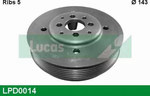 Lucas Engine Drive LPD0014 - Ремінний шків, колінчастий вал autocars.com.ua
