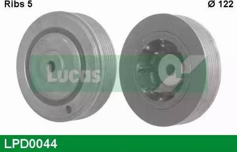 Lucas Engine Drive LPD0044 - Ремінний шків, колінчастий вал autocars.com.ua
