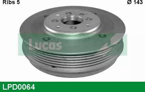 Lucas Engine Drive LPD0064 - Ремінний шків, колінчастий вал autocars.com.ua