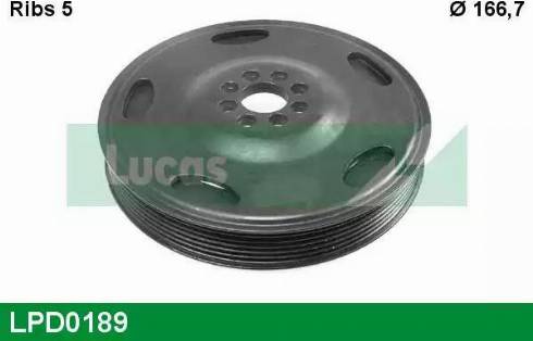 Lucas Engine Drive LPD0189 - Ремінний шків, колінчастий вал autocars.com.ua