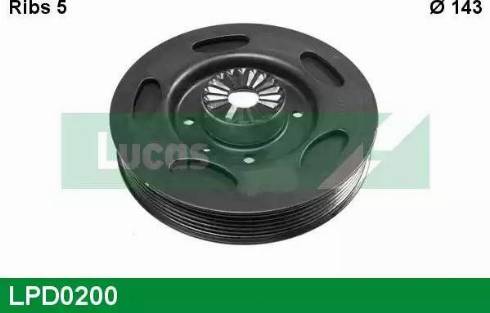 Lucas Engine Drive LPD0200 - Ремінний шків, колінчастий вал autocars.com.ua