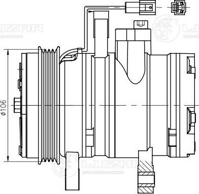 Luzar LCAC 0541 - Компресор, кондиціонер autocars.com.ua