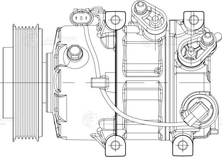 Luzar LCAC 0811 - Компрессор кондиционера KIA Optima III 11--Hyundai Sonata IV 10- 2.0i-2.4i LCAC 0811 Luzar autocars.com.ua