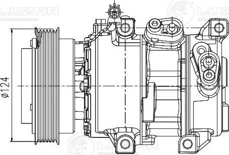 Luzar LCAC 0819 - Компресор, кондиціонер autocars.com.ua