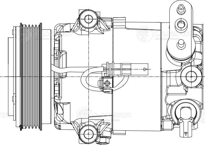 Luzar LCAC 2131 - Компрессор кондиц. для а-м Opel Astra J 10- 1.4T 109mm 5PK LCAC 2131 autodnr.net