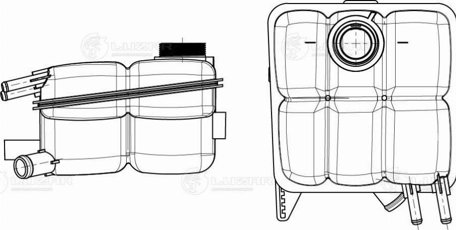 Luzar LET 1030 - Компенсационный бак, охлаждающая жидкость avtokuzovplus.com.ua