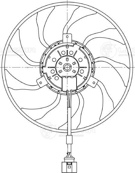 Luzar LFAC 1848 - Вентилятор, конденсатор кондиционера avtokuzovplus.com.ua