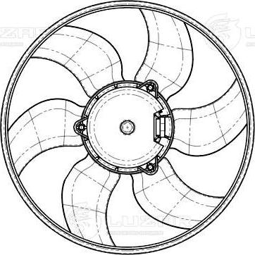 Luzar LFc 0907 - Вентилятор, охолодження двигуна autocars.com.ua