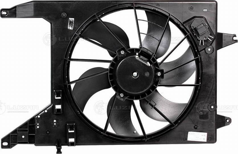 Luzar LFc 0966 - Вентилятор охлаждения радиатора с кожухом и резистором RENAULT Logan 1.4-1.6 08- AC LFc 0966 Luzar autocars.com.ua