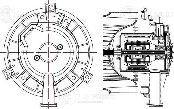 Luzar LFh 0595 - Вентилятор салону autocars.com.ua