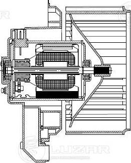 Luzar LFh 08M1 - Электровентилятор отопителя CERATO 09- 1.6i - 2.0i LFh 08M1 Luzar autocars.com.ua