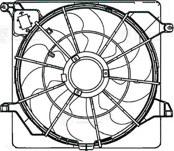 Luzar LFK 0850 - Электровентилятор охлаждения с кожухом KIA Sorento III 14- 2.2CRDi прямоугольные разъёмы. без блока управл. LFK 0850 Luzar autocars.com.ua