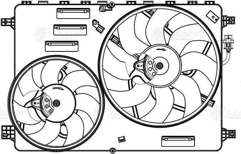 Luzar LFK 10122 - Вентилятор, охолодження двигуна autocars.com.ua