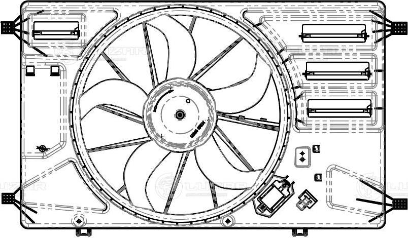 Luzar LFK 1014 - Вентилятор, охлаждение двигателя avtokuzovplus.com.ua