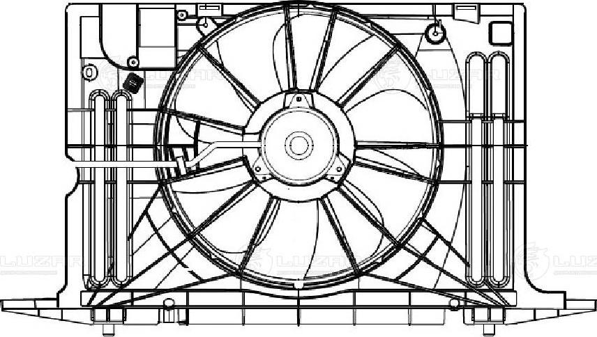 Luzar LFK 1914 - Э-вентилятор охл. для а-м Toyota Corolla 07--Auris 09- 1.4i-1.6i с кожухом LFK 1914 autodnr.net