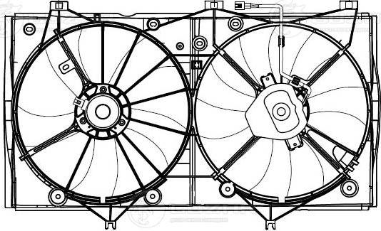 Luzar LFK 1918 - Э-вентилятор охл. для а-м Toyota Camry XV40 07- 2.4i 2 вент. с кожухом LFK 1918 autodnr.net