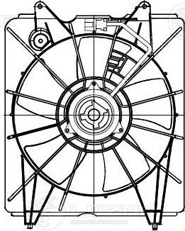 Luzar LFK 23ZP - Электровентилятор охлаждения с кожухом Honda CR-V III 06- 2.0i-2.4i LFK 23ZP Luzar autocars.com.ua