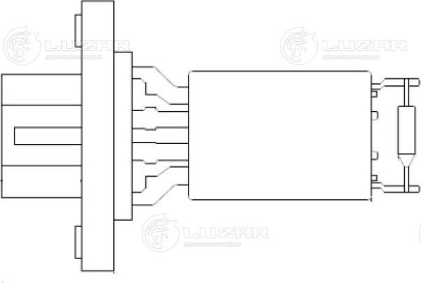 Luzar LFR 1076 - Резистор электровентилятора отоп. Ford Focus II 05--Mondeo IV 07- LFR 1076 Luzar autocars.com.ua
