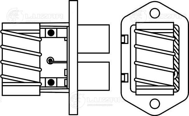 Luzar LFR 1662 - Додатковий резистор, електромотор - вентилятор радіатора autocars.com.ua